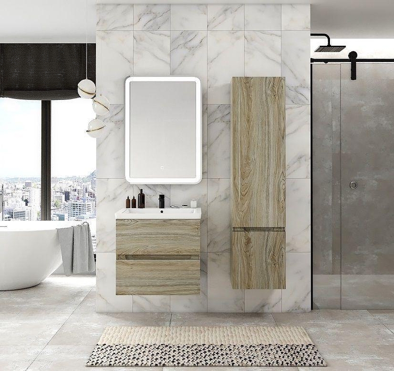 Шкаф пенал Art&Max Techno 40 R AM-Techno-1600-AC-SO-LW823-R подвесной 