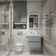 Тумба под раковину Art&Max Techno 60 AM-Techno-600-2C-SO-LS935 подвесная цвет Бетон лофт натуральный-5