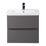 Тумба под раковину Art&Max Techno 60 AM-Techno-600-2C-SO-ZB815 подвесная цвет Смоки софт