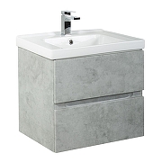 Тумба под раковину Art&Max Techno 70 AM-Techno-700-2C-SO-LS935 подвесная цвет Бетон лофт натуральный-1