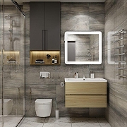 Тумба под раковину Art&Max Techno 90 AM-Techno-900-2C-SO-LW674 подвесная цвет Дуб мадейра янтарь-3