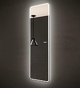 Зеркало Art&Max Terni 45 AM-Ter-450-1500-DS-F-T с подсветкой с сенсорным выключателем и часами-6