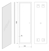 Зеркало Art&Max Tivoli 45 AM-Tiv-450-1500-DS-F с подсветкой с сенсорным выключателем-8