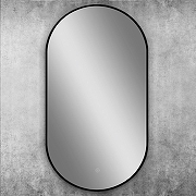 Зеркало Art&Max Torino 50 AM-Tor-500-900-DS-F-Nero с подсветкой цвет Черный с сенсорным выключателем-3