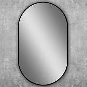 Зеркало Art&Max Torino 60 AM-Tor-600-1000-DS-Nero с подсветкой цвет Черный с сенсорным выключателем-2