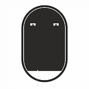 Зеркало Art&Max Torino 60 AM-Tor-600-1000-DS-Nero с подсветкой цвет Черный с сенсорным выключателем-5