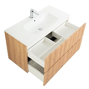 Тумба под раковину Art&Max Torino 100 AM-TORINO-1000-2C-SO-BR-P подвесная цвет Бран-4