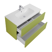 Тумба под раковину Art&Max Torino 100 AM-TORINO-1000-2C-SO-MN-P подвесная цвет Мята-3