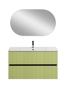 Тумба под раковину Art&Max Torino 100 AM-TORINO-1000-2C-SO-MN-P подвесная цвет Мята-5