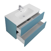Тумба под раковину Art&Max Torino 100 AM-TORINO-1000-2C-SO-NG-P подвесная цвет Ниагара-3