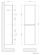 Шкаф пенал Art&Max Torino 40 AM-TORINO-1500-2A-SO-LO-P подвесной цвет Лотос-4