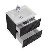 Тумба под раковину Art&Max Torino 60 AM-TORINO-600-2C-SO-GF-P подвесная цвет Графит-3