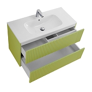 Тумба под раковину Art&Max Torino 90 AM-TORINO-900-2C-SO-MN-P подвесная цвет Мята-3