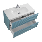 Тумба под раковину Art&Max Torino 90 AM-TORINO-900-2C-SO-NG-P подвесная цвет Ниагара-3