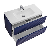 Тумба под раковину Art&Max Torino 90 AM-TORINO-900-2C-SO-SA-P подвесная цвет Сапфир-3
