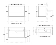 Тумба под раковину Art&Max Verona Push 100 AM-Verona-Push-1000-2C-SO-KV подвесная цвет Кадена Вуд-6