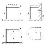Тумба под раковину Art&Max Verona Push 90 AM-Verona-Push-900-2C-PIA-Ven цвет Венециано-2