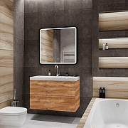 Тумба под раковину Art&Max Verona Push 80 AM-Verona-Push-800-2C-SO-RK подвесная цвет Дуб Кельтик Светлый-1