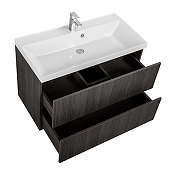 Тумба под раковину Art&Max Verona Push 90 AM-Verona-Push-900-2C-SO-KD подвесная цвет Кадена Дарк-3