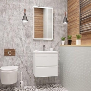 Тумба под раковину Art&Max Family 50 Family-500-2C-SO-BL подвесная цвет Белый глянец-1