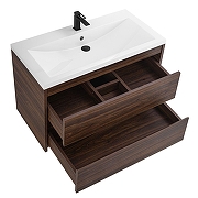 Тумба под раковину Art&Max Family M 100 Family-M-1000-2C-SO-BO подвесная цвет Дуб бурбон-1