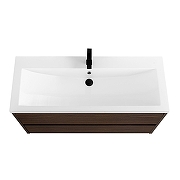 Тумба под раковину Art&Max Family M 100 Family-M-1000-2C-SO-BO подвесная цвет Дуб бурбон-2