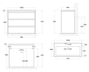 Тумба под раковину Art&Max Family M 100 FAMILY-M-1000-3C-PIA-HG цвет Дуб Харбор золотой-4