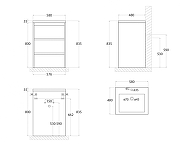 Тумба под раковину Art&Max Family M 58 FAMILY-M-580-3C-PIA-IS цвет Железный камень-3