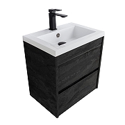 Тумба под раковину Art&Max Family M 50 Family-M-500-2C-SO-HC подвесная цвет Угольный камень-3