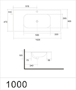 Раковина Art&Max 100 AM7110-100 цвет Белый-3