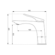 Смеситель для раковины Maretti Cristina-GM CRGM32RF816 цвет Оружейная сталь-1