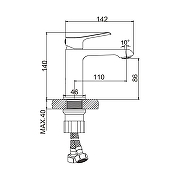 Смеситель для раковины Maretti Alessia AS32RF792 цвет Оружейная сталь-1