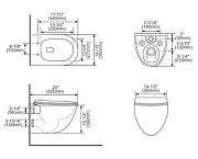 Унитаз CeramaLux TR-0199ZK подвесной цвет Белый с сиденьем Микролифт-6