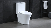 Унитаз моноблок CeramaLux TR455MN(80687) цвет Белый с сиденьем Микролифт