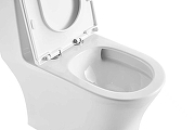 Унитаз моноблок CeramaLux TR455MN(80687) цвет Белый с сиденьем Микролифт-1