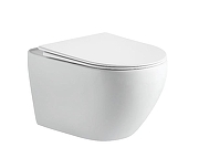 Унитаз CeramaLux TR-0199 подвесной цвет Белый с сиденьем Микролифт