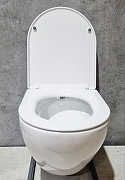 Унитаз биде CeramaLux TR-0199BD подвесной цвет Белый с сиденьем Микролифт-4