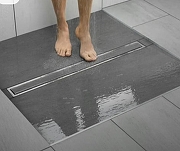 Душевой лоток CeramaLux 74 CL6138-70 с решеткой цвет Сатин / под плитку-9