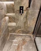 Душевой лоток CeramaLux 74 CL6138-70 с решеткой цвет Сатин / под плитку-10