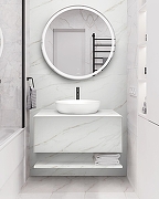 Тумба под раковину LIGRON Лафонтэ 80 Тум Cr Лаф 8002582 подвесная цвет Калакатта нуова-2