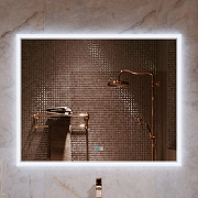 Зеркало Alavann Emma 100 ALV0060008 с подсветкой цвет Белый с сенсорным выключателем и подогревом