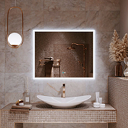 Зеркало Alavann Emma 100 ALV0060008 с подсветкой цвет Белый с сенсорным выключателем и подогревом-2