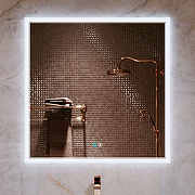 Зеркало Alavann Emma 70 ALV0064017 с подсветкой цвет Белый с сенсорным выключателем и подогревом