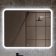 Зеркало Alavann Anna 100 ALV0014019 с подсветкой цвет Белый с сенсорным выключателем и подогревом