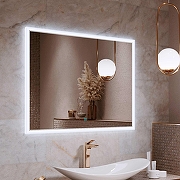 Зеркало Alavann Emma 100 ALV0060001 с подсветкой цвет Белый с сенсорным выключателем-1