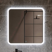 Зеркало Alavann Anna 80 ALV0019001 с подсветкой цвет Белый с сенсорным выключателем