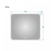 Зеркало Alavann Anna 90 ALV0020016 с подсветкой цвет Белый с сенсорным выключателем и подогревом-2