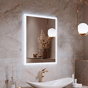 Зеркало Alavann Emma 60 ALV0063001 с подсветкой цвет Белый с сенсорным выключателем-1