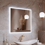 Зеркало Alavann Emma 70 ALV0064001 с подсветкой цвет Белый с сенсорным выключателем-1