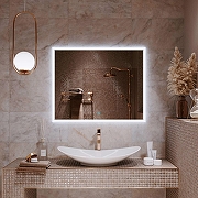 Зеркало Alavann Emma 90 ALV0066001 с подсветкой цвет Белый с сенсорным выключателем-2